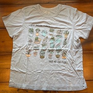 Baby blue funny plant tee
